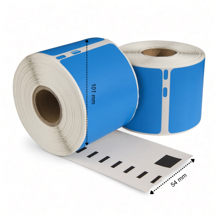 Dymo 99014 Blauw compatible labels, 101 mm x 54 mm, 220 etiketten, permanent