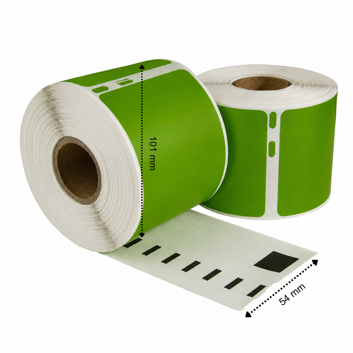 Dymo 99014 Groen compatible labels, 101 mm x 54 mm, 220 etiketten, permanent