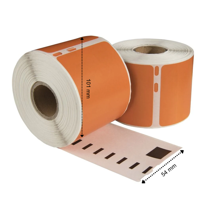 Dymo 99014 Oranje compatible labels, 101 mm x 54 mm, 220 etiketten, permanent