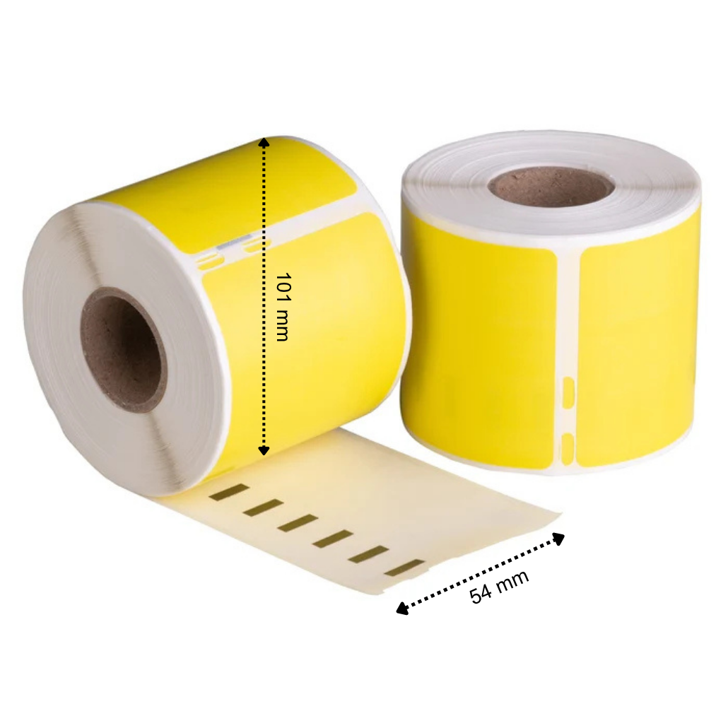 Dymo 99014 Geel compatible labels, 101 mm x 54 mm, 220 etiketten, permanent