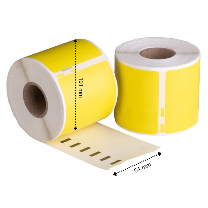 Dymo 99014 Geel compatible labels, 101 mm x 54 mm, 220 etiketten, permanent
