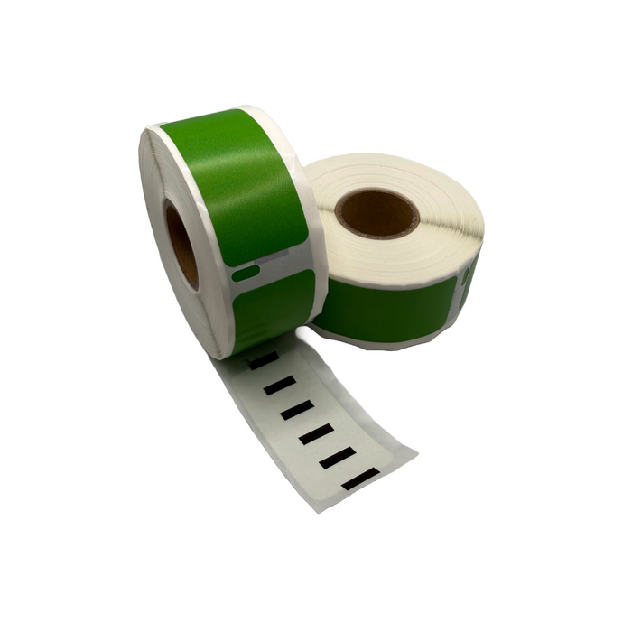11352 / S0722520 compatible labels, 54 mm x 25 mm, 500 etiketten per rol, groen, permanent