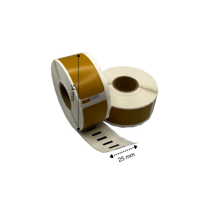 Dymo 11352 Compatibele Etiketten 54x25 mm 500 Labels per Rol Goud Permanent voor Etiketprinters