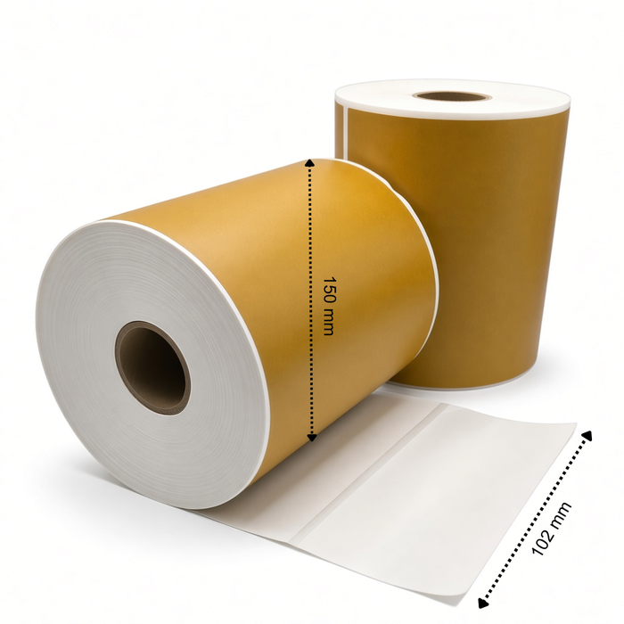 Verzendetiketten Goud, 102 mm x 150 mm, 280 etiketten per rol, kern 25 mm, Thermisch ECO, permanent