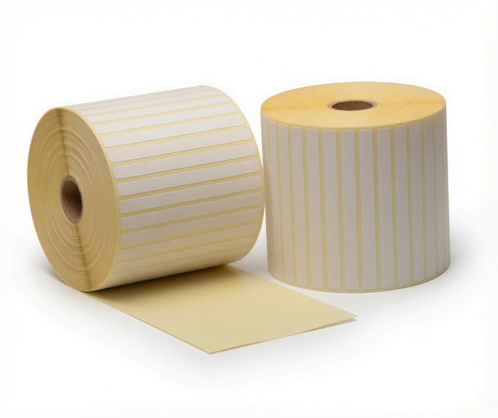 Thermisch etiket, 60 mm x 12 mm, 5000 etiketten per rol, kern 25 mm, wit, Thermo ECO, permanent