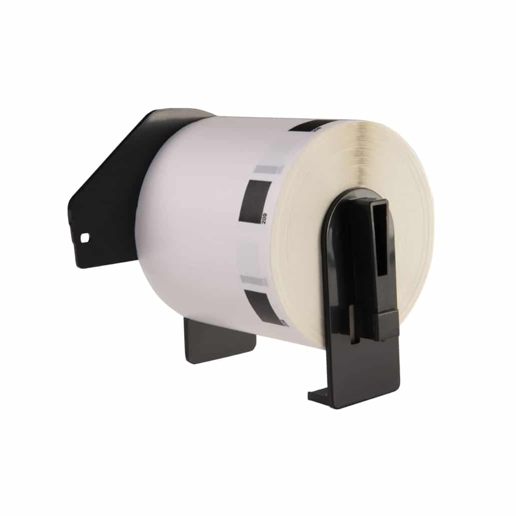 Brother DK-11241 compatible labels, 102 mm x 152 mm, 200 etiketten per rol, incl brother houder, permanent