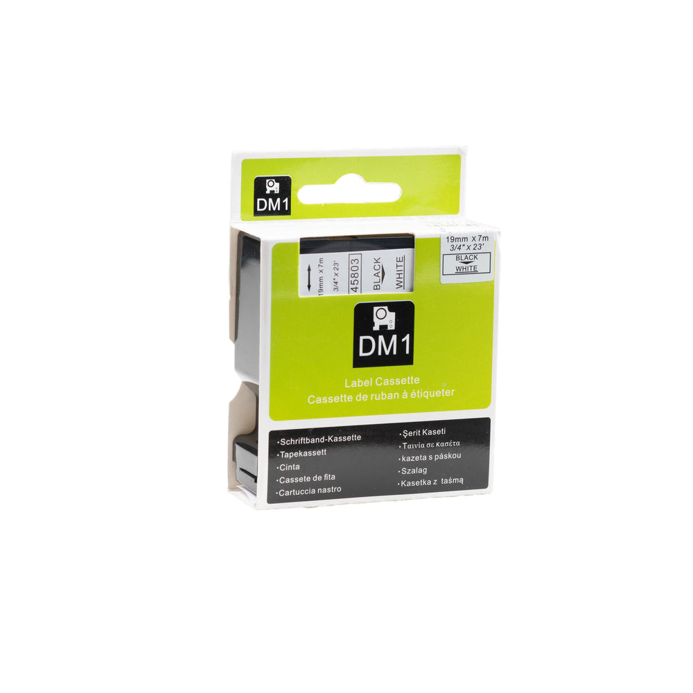 Dymo D1 Compatible 45807 (S0720870) tape zwart op rood 19 mm x 7 m