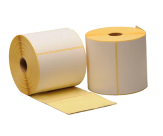 Thermische etiket, 80 mm x 36 mm, 1500 etiketten per rol, kern 25 mm, wit, ECO, verwijderbaar