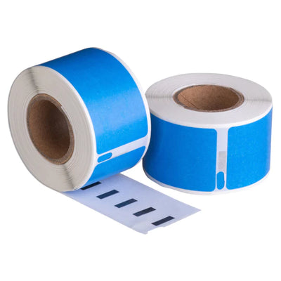 Dymo 99014 Étiquettes compatibles bleues, 101 mm x 54 mm, 220 étiquettes, permanentes