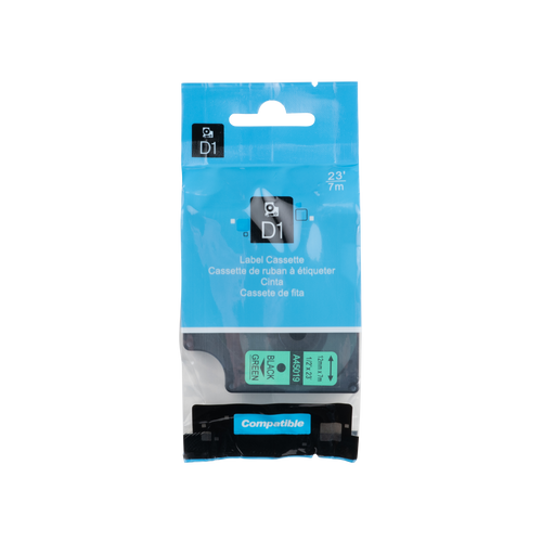 Dymo D1 Compatible 45011 (S0720510) tape blauw op transparant 12 mm x 7 m