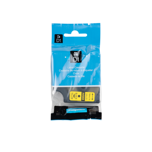 Dymo D1 Compatible 45809 (S0720890) tape zwart op groen 19 mm x 7 m