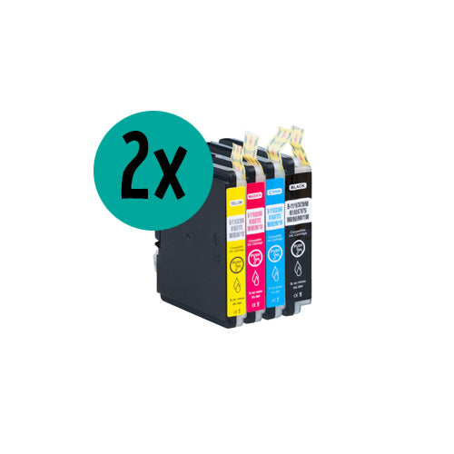 2 x Brother LC-1100 compatible XL inktcartridge CMYK voordeelbundel