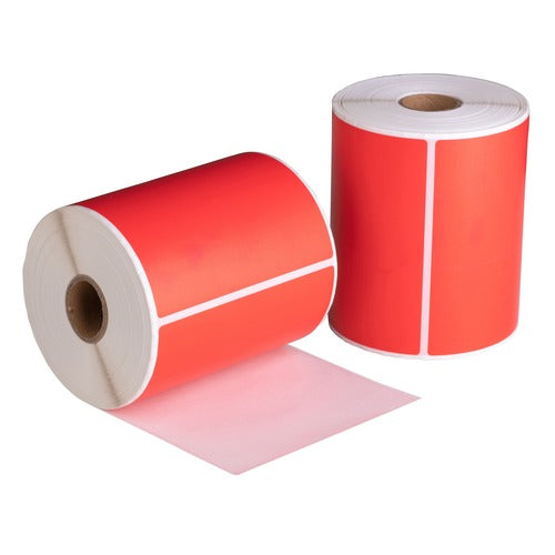 Zebra verzendetiketten rood, 102 mm x 150 mm, 280 etiketten per rol, kern 25 mm, Thermisch ECO, permanent