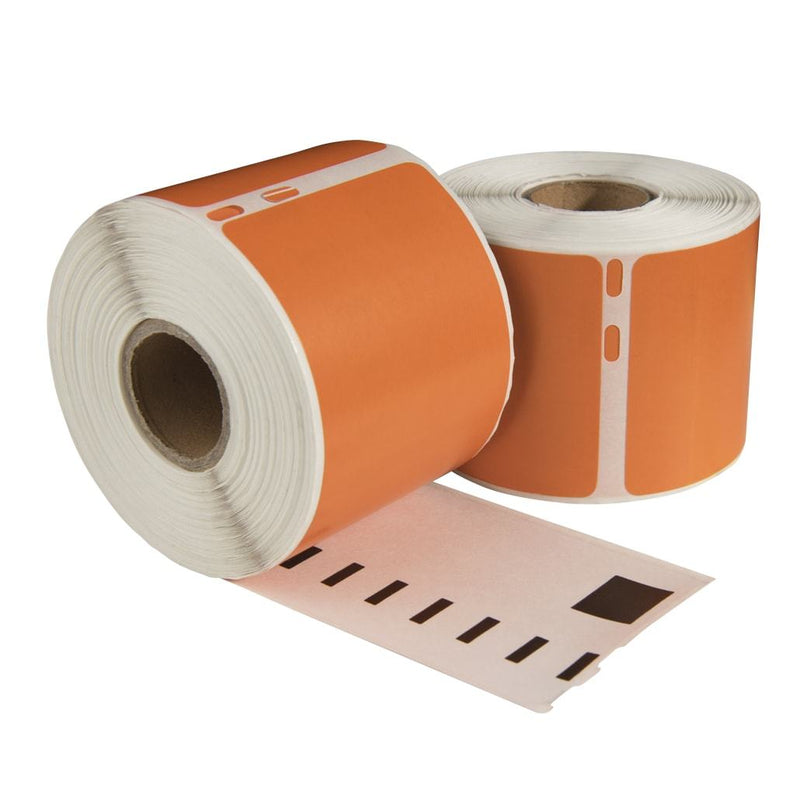 Dymo 99010 oranje compatible labels, 89 mm x 28 mm, 260 etiketten, permanent