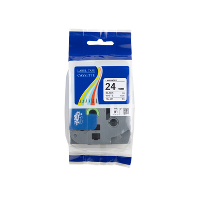 Brother compatible TZe-251 tape zwart op wit 24 mm x 8 m